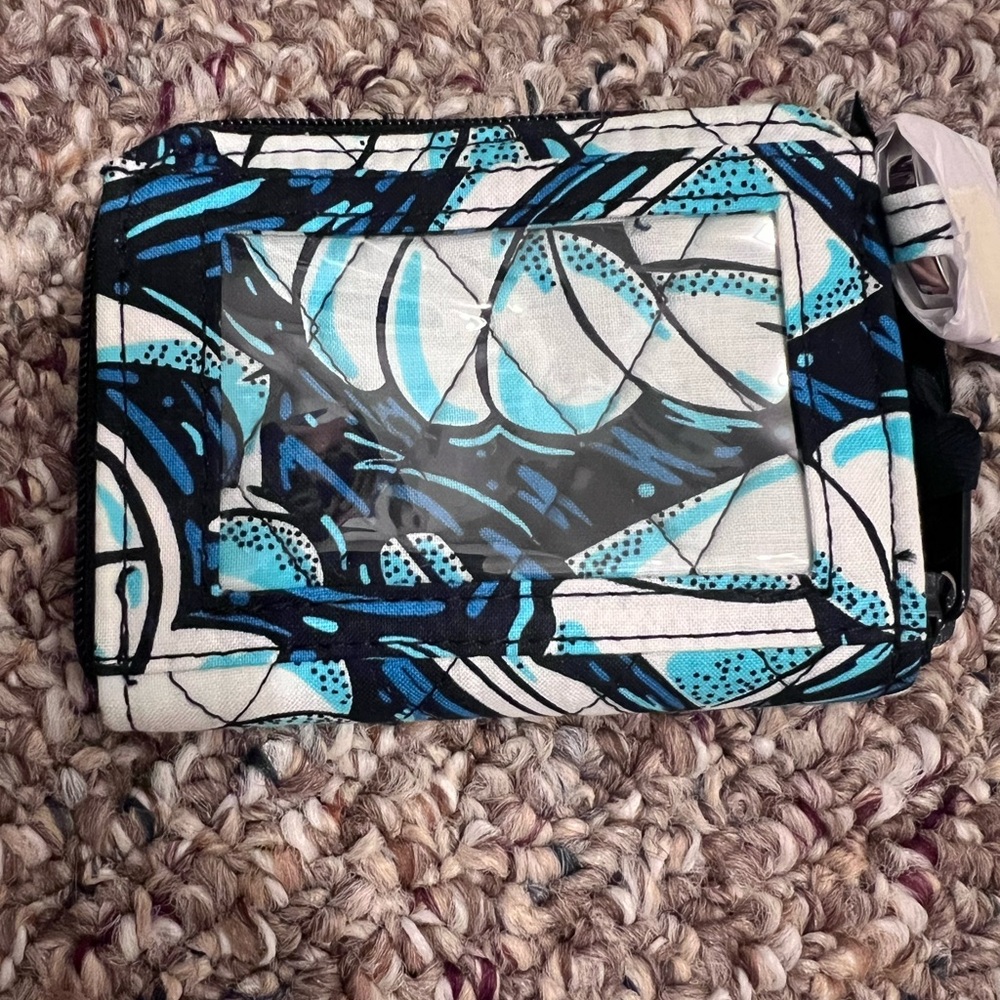 Vera Bradley Black and Blue Zip Wallet